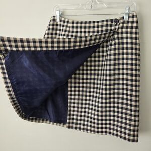 Vintage 90s Plaid Checked Mini Skirt